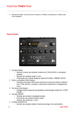 Instrukcja obsługi Tonex Pedal – Wersja Polska (PDF)