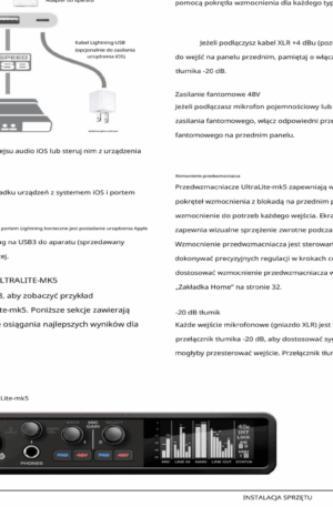 Motu UltraLite-mk5 – Instrukcja obsługi PL (PDF)
