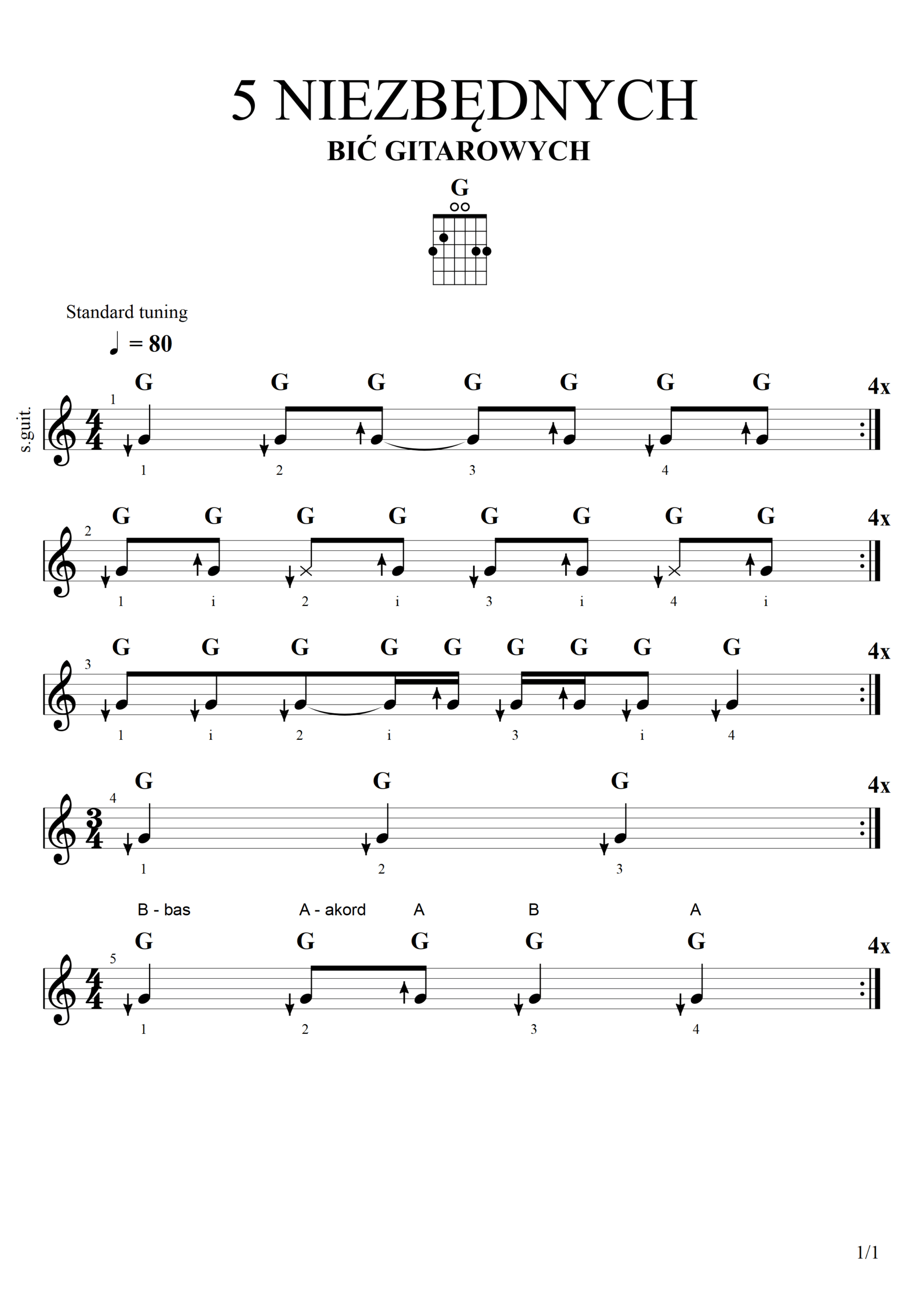 5 bić gitarowych – średnio zaawansowane